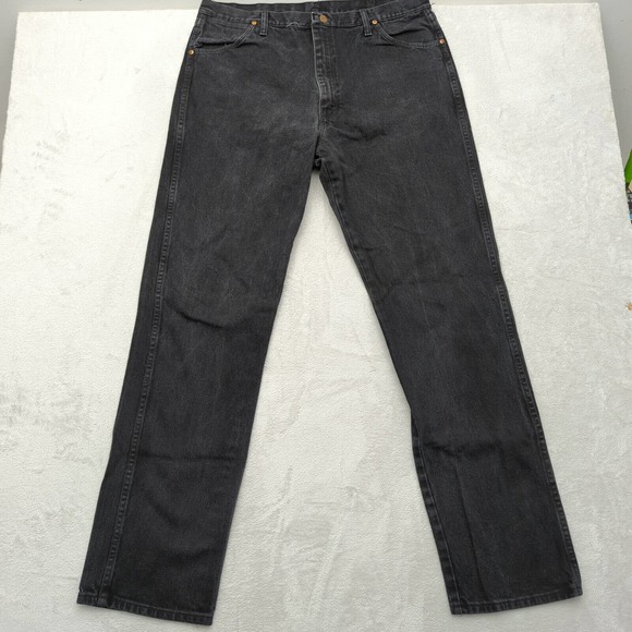 Wrangler Black Denim Straight Denim Pants Men's W36 / eaa400239
